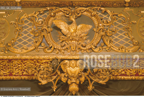 Caption: Nome: ..GRAN TEATRO LA FENICE..Descrizione: ..DECORAZIONE DEL PALCO REALE/ VENEZIA STEMMA..Credit: ..Graziano Arici/Rosebud2/..Costo: ..A..Nazione: ..ITALIA..Città: ..VENEZIA..Data: ..1985 ca.