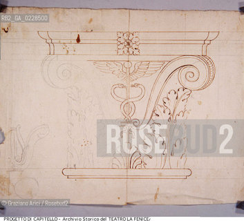 Nome: ..GRAN TEATRO LA FENICE..Descrizione: ..TEATRI / PROGETTO DI CAPITELLO / DISEGNO DI GIAMBATTISTA MEDUNA DEL 1837 ..Credit:..ARCHIVIO STORICO DEL TEATRO LA FENICE/..Costo: ..A..Nazione: ..ITALIA..Città:..VENEZIA..Data: ..1987....La cessione dei diritti di questa immagine si intende per quanto di nostra competenza. Non comprende invece le eventuali spese  relative a diritti che potranno essere richiesti dagli Enti o persone fisiche cui appartengono eventualmente i soggetti  ripresi. Tali costi, ove necessari, e l’espletamento di qualsivoglia pratica di richiesta di concessione del permesso di pubblicazione sono esclusivamente a carico e a cura del soggetto acquirente di questa immagine.