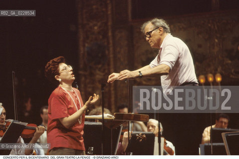 Caption: Nome: ..GRAN TEATRO LA FENICE..Descrizione: ..MUSICA CLASSICA / CONCERTO PER IL BICENTENARIO  PROVE/ MARIELLE DEVIA IL DIRETTORE DORCHESTRA PRETRE GEORGES E LORCHESTRA DEL TEATRO LA FENICE / VENEZIA..Credit: ..Graziano Arici/Rosebud2/..Costo: ..A..Nazione: ..ITALIA..Città: ..VENEZIA..Data: ..16/05/92