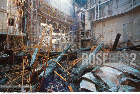Caption: Nome: ..GRAN TEATRO LA FENICE..Descrizione: ..IL PALCOSCENICO DOPO LINCENDIO / VENEZIA..Credit: ..Graziano Arici/Rosebud2/..Costo: ..A..Nazione: ..ITALIA..Città: ..VENEZIA..Data: ..FEBBRAIO 1996