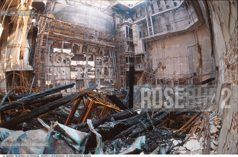 Caption: Nome: ..GRAN TEATRO LA FENICE..Descrizione: ..IL PALCOSCENICO DOPO LINCENDIO / VENEZIA..Credit: ..Graziano Arici/Rosebud2/..Costo: ..A..Nazione: ..ITALIA..Città: ..VENEZIA..Data: ..FEBBRAIO 1996