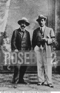 Nome:..ILLICA LUIGI..Descrizione:..MUSICA CLASSICA LIBRETTISTA / CON IL COMPOSITORE GIACOMO PUCCINI..Credit:..ARCHIVIO STORICO DEL TEATRO LA FENICE/..Costo:..A..Nazione:..ITALIA..Città:..VENEZIA..Data:..19?....La cessione dei diritti di questa immagine si intende per quanto di nostra competenza. Non comprende invece le eventuali spese  relative a diritti che potranno essere richiesti dagli Enti o persone fisiche cui appartengono eventualmente i soggetti  ripresi. Tali costi, ove necessari, e l’espletamento di qualsivoglia pratica di richiesta di concessione del permesso di pubblicazione sono esclusivamente a carico e a cura del soggetto acquirente di questa immagine.