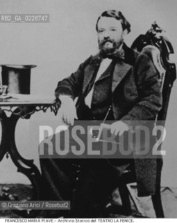 Nome:..PIAVE FRANCESCO MARIA..Descrizione:..MUSICA CLASSICA LIBRETTISTA / STAMPA..Credit:..ARCHIVIO STORICO DEL TEATRO LA FENICE/..Costo:..A..Nazione:..ITALIA..Città:..VENEZIA..Data:..1990....La cessione dei diritti di questa immagine si intende per quanto di nostra competenza. Non comprende invece le eventuali spese  relative a diritti che potranno essere richiesti dagli Enti o persone fisiche cui appartengono eventualmente i soggetti  ripresi. Tali costi, ove necessari, e l’espletamento di qualsivoglia pratica di richiesta di concessione del permesso di pubblicazione sono esclusivamente a carico e a cura del soggetto acquirente di questa immagine.