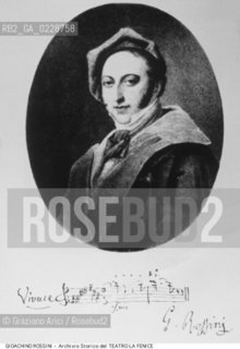 Nome:..ROSSINI GIOACHINO..Descrizione:..MUSICA CLASSICA COMPOSITORE / STAMPA CON NOTE E FIRMA AUTOGRAFE..Credit:..ARCHIVIO STORICO DEL TEATRO LA FENICE/..Costo:..A..Nazione:..ITALIA..Città:..VENEZIA..Data:..1990....La cessione dei diritti di questa immagine si intende per quanto di nostra competenza. Non comprende invece le eventuali spese  relative a diritti che potranno essere richiesti dagli Enti o persone fisiche cui appartengono eventualmente i soggetti  ripresi. Tali costi, ove necessari, e l’espletamento di qualsivoglia pratica di richiesta di concessione del permesso di pubblicazione sono esclusivamente a carico e a cura del soggetto acquirente di questa immagine.