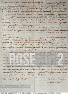 Nome:..SEMIRAMIDE..Descrizione:..MUSICA CLASSICA / COPIA DEL 5/04/1824  DELLA CESSIONE DELLO SPARTITO DELLOPERA DI GIOACHINO ROSSINI SEMIRAMIDE..Credit:..ARCHIVIO STORICO DEL TEATRO LA FENICE/..Costo:..A..Nazione:..ITALIA..Città:..VENEZIA..Data:..1990....La cessione dei diritti di questa immagine si intende per quanto di nostra competenza. Non comprende invece le eventuali spese  relative a diritti che potranno essere richiesti dagli Enti o persone fisiche cui appartengono eventualmente i soggetti  ripresi. Tali costi, ove necessari, e l’espletamento di qualsivoglia pratica di richiesta di concessione del permesso di pubblicazione sono esclusivamente a carico e a cura del soggetto acquirente di questa immagine.