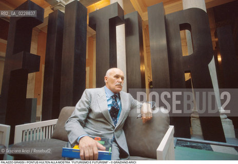 Nome: ..PALAZZO GRASSI..Descrizione: ..MOSTRA FUTURISMO E FUTURISMI / IL DIRETTORE DEL MUSEO PONTUS HULTEN ..Credit: ..Graziano Arici/Rosebud2 ...Nazione: ..ITALIA..Città: ....Data: ..1986