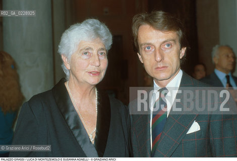 Nome: ..PALAZZO GRASSI..Descrizione: ..LIMPRENDITORE LUCA DI MONTEZEMOLO CON SUSANNA AGNELLI..Credit: ..Graziano Arici/Rosebud2 ...Nazione: ..ITALIA..Città: ....Data: ..1996