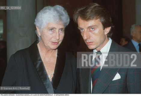 Nome: ..PALAZZO GRASSI..Descrizione: ..LIMPRENDITORE LUCA DI MONTEZEMOLO CON SUSANNA AGNELLI..Credit: ..Graziano Arici/Rosebud2 ...Nazione: ..ITALIA..Città: ....Data: ..1996