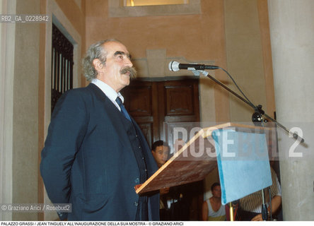 Nome: ..PALAZZO GRASSI..Descrizione: ..JEAN TINGUELY ALLINAUGURAZIONE DELLA SUA MOSTRA..Credit: ..Graziano Arici/Rosebud2 ...Nazione: ..ITALIA..Città: ....Data: ..1987