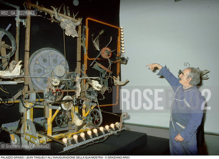 Nome: ..PALAZZO GRASSI..Descrizione: ..JEAN TINGUELY ALLINAUGURAZIONE DELLA SUA MOSTRA..Credit: ..Graziano Arici/Rosebud2 ...Nazione: ..ITALIA..Città: ....Data: ..1987