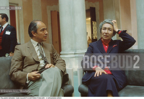 Nome: ..PALAZZO GRASSI..Descrizione: ..GLI ARCHITETTI GAE AULENTI E ANTONIO FOSCARI ..Credit: ..Graziano Arici/Rosebud2 ...Nazione: ..ITALIA..Città: ....Data: ..1986