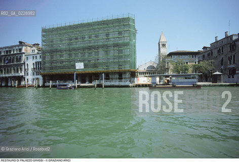 Nome: ..PALAZZO GRASSI..Descrizione: ..RESTAURO DELLA FACCIATA IMPALCATURE / SUL CANAL GRANDE A VENEZIA..Credit: ..Graziano Arici/Rosebud2 ...Nazione: ..ITALIA..Città: ..VENEZIA..Data: ..