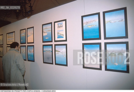 Caption: Caption: Nome: ..NO EXPO..Descrizione: ..ESPOSIZIONE DEI PROGETTI PER LEXPO A VENEZIA ALLA FONDAZIONE GIORGIO CINI ..Credit: ..Graziano Arici/Rosebud2 .Costo: ....Nazione: ..ITALIA..Città: ....Data: ..1989..