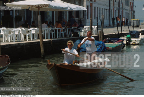 Caption: Localizzazione:..RIO DI CANNAREGIO..Oggetto:..Soggetto:..BARCA A REMI..Cronologia: ..Definizione Culturale:..   Autore:..   Stile:..   Editori/Stampatori:..   Committenza:..Materia e Tecnica:..Collocazione:..Note:..Riproduzione Fotografica:..Copyright:..Graziano Arici/Rosebud2 .Data:..2000..Costo:..A