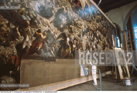 Nome: ..TINTORETTO JACOPO ..Descrizione: ..RESTAURO DE IL PARADISO..Credit: ..Graziano Arici/Rosebud2 .Costo: ....Nazione: ..ITALIA..Città: ....Data: ..1989....