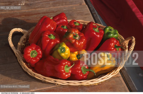 Nome: ..CESTINO DI PEPERONI..Descrizione: ..GASTRONOMIA CIBO  VERDURA / ROSSO GIALLO..Credit: ..Graziano Arici/Rosebud2/..Costo: ..A..Nazione: ....Città: ....Data: ..2000