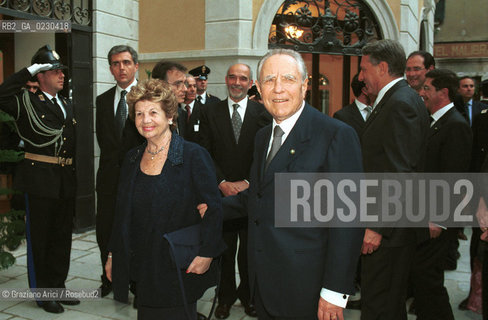 VENEZIA - 23/05/01 - INAUGURAZIONE DEL TEATRO MALIBRAN:  FRANCA CIAMPI E IL PRESIDENTE CIAMPI  - ©Graziano Arici/Rosebud2