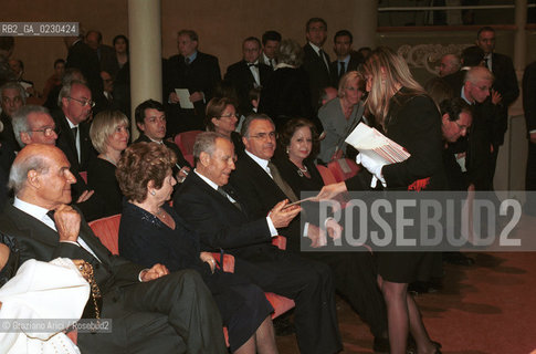 VENEZIA - 23/05/01 - INAUGURAZIONE DEL TEATRO MALIBRAN: UMBERTO VERONESI, FRANCA CIAMPI, IL PRESIDENTE CIAMPI E DOMENICO  FISICHELLA - ©Graziano Arici/Rosebud2