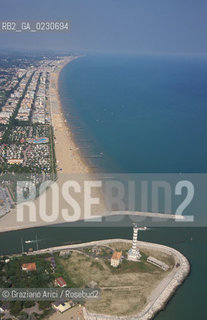 JESOLO : FOCE DEL SILE E SPIAGGIA-  © 2002 Graziano Arici/Rosebud2 / FOTO AEREA   / FARO
