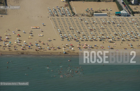 JESOLO :  SPIAGGIA-  © 2002 Graziano Arici/Rosebud2 / FOTO AEREA   /