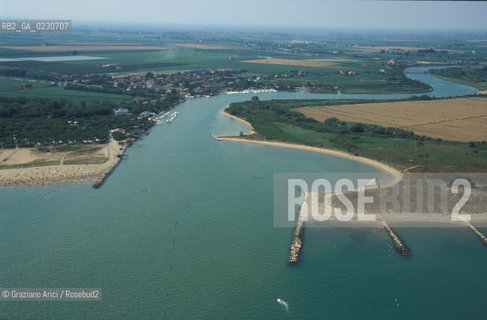 JESOLO : SPIAGGIA E FOCE DEL PIAVE -  © 2002 Graziano Arici/Rosebud2 / FOTO AEREA /