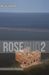 LAGUNA SUD - LAGUNA DEI SETTE MORTI   -  © 2002 Graziano Arici/Rosebud2 / FOTO AEREA / BARENA / CASONE