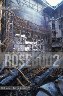 Nome: .GRAN TEATRO LA FENICE.Descrizione: .IL PALCOSCENICO DOPO LINCENDIO / VENEZIA.Credit: .Graziano Arici/Rosebud2/.Costo: .A.Nazione: .ITALIA.Città: .VENEZIA.Data: .FEBBRAIO 1996