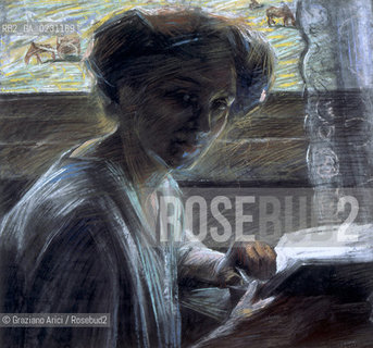 VENEZIA - MUSEO DARTE MODERNA DI CA PESARO 1. UMBERTO BOCCIONI ..Ritratto della sorella che legge, 1909..Pastello gessi colorati, mm 535 x 578 (Inv. 2344)..ARCHIVIO Graziano Arici/Rosebud2  La cessione dei diritti si intende per quanto di nostra competenza; non comprende invece le eventuali spese relative a diritti che potranno essere richiesti dagli Enti cui appartengono le opere riprese. Tali costi, ove neccessari, e l’espletamento di qualsivoglia pratica di richiesta permessi sono esclusivamente  a  carico del committente e a sua cura.