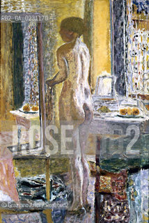 VENEZIA - MUSEO DARTE MODERNA DI CA PESARO 2. PIERRE BONNARD ..Nudo allo specchio, 1931..Olio su tela, cm 152 x 102 (Inv. 917)..ARCHIVIO Graziano Arici/Rosebud2  La cessione dei diritti si intende per quanto di nostra competenza; non comprende invece le eventuali spese relative a diritti che potranno essere richiesti dagli Enti cui appartengono le opere riprese. Tali costi, ove neccessari, e l’espletamento di qualsivoglia pratica di richiesta permessi sono esclusivamente  a  carico del committente e a sua cura.