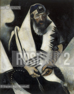 VENEZIA - MUSEO DARTE MODERNA DI CA PESARO 5. MARC CHAGALL ..Rabbino n. 2, ( Rabbino di Tebsk)1914/22..Olio su tela, cm 104 x 84 (Inv. 849)..ARCHIVIO Graziano Arici/Rosebud2  La cessione dei diritti si intende per quanto di nostra competenza; non comprende invece le eventuali spese relative a diritti che potranno essere richiesti dagli Enti cui appartengono le opere riprese. Tali costi, ove neccessari, e l’espletamento di qualsivoglia pratica di richiesta permessi sono esclusivamente  a  carico del committente e a sua cura.