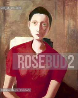 VENEZIA - MUSEO DARTE MODERNA DI CA PESARO VIRGILIO GUIDI ..Donna in rosso, 1950..Olio su tela, cm 75 x 60 (Inv. 1652)..ARCHIVIO Graziano Arici/Rosebud2  La cessione dei diritti si intende per quanto di nostra competenza; non comprende invece le eventuali spese relative a diritti che potranno essere richiesti dagli Enti cui appartengono le opere riprese. Tali costi, ove neccessari, e l’espletamento di qualsivoglia pratica di richiesta permessi sono esclusivamente  a  carico del committente e a sua cura. ..
