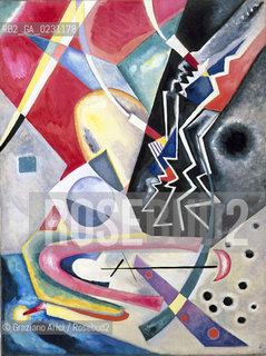 VENEZIA - MUSEO DARTE MODERNA DI CA PESARO WASSILY KANDINSKY ..Zig zag bianchi, 1922..Olio su tela, cm 95 x 125 (Inv. 1686)..ARCHIVIO Graziano Arici/Rosebud2  La cessione dei diritti si intende per quanto di nostra competenza; non comprende invece le eventuali spese relative a diritti che potranno essere richiesti dagli Enti cui appartengono le opere riprese. Tali costi, ove neccessari, e l’espletamento di qualsivoglia pratica di richiesta permessi sono esclusivamente  a  carico del committente e a sua cura.