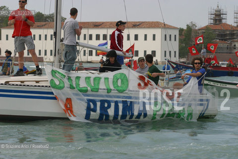 VENEZIA 14/05/03 - CERIMONIA DI INIZIO LAVORI SISTEMA MOSE PER LA DIFESA DI VENEZIA DALLE ACQUE ALTE ©Graziano Arici/Rosebud2 / DIGA