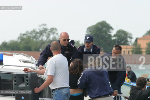 VENEZIA 14/05/03 - CERIMONIA DI INIZIO LAVORI SISTEMA MOSE PER LA DIFESA DI VENEZIA DALLE ACQUE ALTE ©Graziano Arici/Rosebud2 / DIGA