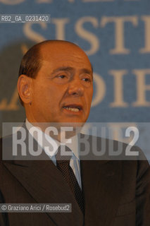 VENEZIA 14/05/03 - CERIMONIA DI INIZIO LAVORI SISTEMA MOSE PER LA DIFESA DI VENEZIA DALLE ACQUE ALTE IL PRESIDENTE DEL CONSIGLIO ON. SILVIO BERLUSCONI ©Graziano Arici/Rosebud2 / DIGA