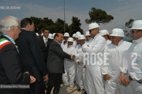VENEZIA 14/05/03 - CERIMONIA DI INIZIO LAVORI SISTEMA MOSE PER LA DIFESA DI VENEZIA DALLE ACQUE ALTE IL PRESIDENTE DEL CONSIGLIO ON. SILVIO BERLUSCONI  ©Graziano Arici/Rosebud2 / DIGA