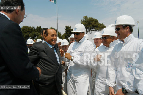 VENEZIA 14/05/03 - CERIMONIA DI INIZIO LAVORI SISTEMA MOSE PER LA DIFESA DI VENEZIA DALLE ACQUE ALTE IL PRESIDENTE DEL CONSIGLIO ON. SILVIO BERLUSCONI  ©Graziano Arici/Rosebud2 / DIGA