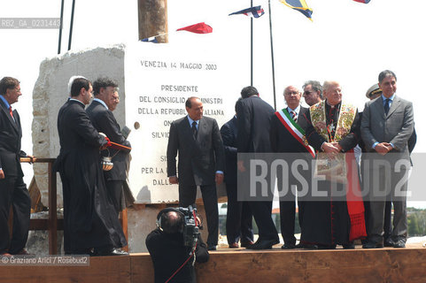 VENEZIA 14/05/03 - CERIMONIA DI INIZIO LAVORI SISTEMA MOSE PER LA DIFESA DI VENEZIA DALLE ACQUE ALTE ©Graziano Arici/Rosebud2 / DIGA