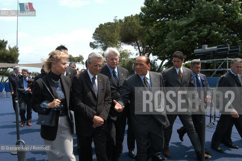 VENEZIA 14/05/03 - CERIMONIA DI INIZIO LAVORI SISTEMA MOSE PER LA DIFESA DI VENEZIA DALLE ACQUE ALTE IL PRESIDENTE DEL CONSIGLIO ON. SILVIO BERLUSCONI  ©Graziano Arici/Rosebud2 / DIGA