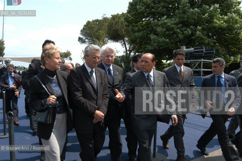 VENEZIA 14/05/03 - CERIMONIA DI INIZIO LAVORI SISTEMA MOSE PER LA DIFESA DI VENEZIA DALLE ACQUE ALTE IL PRESIDENTE DEL CONSIGLIO ON. SILVIO BERLUSCONI  ©Graziano Arici/Rosebud2 / DIGA
