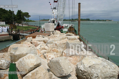 VENEZIA 14/05/03 - CERIMONIA DI INIZIO LAVORI SISTEMA MOSE PER LA DIFESA DI VENEZIA DALLE ACQUE ALTE ©Graziano Arici/Rosebud2 / DIGA