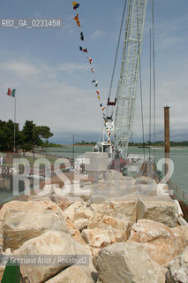 VENEZIA 14/05/03 - CERIMONIA DI INIZIO LAVORI SISTEMA MOSE PER LA DIFESA DI VENEZIA DALLE ACQUE ALTE ©Graziano Arici/Rosebud2 / DIGA
