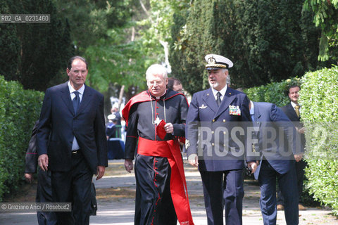 VENEZIA 14/05/03 - CERIMONIA DI INIZIO LAVORI SISTEMA MOSE PER LA DIFESA DI VENEZIA DALLE ACQUE ALTE VENEZIA  IL GOVERNATORE GALAN E IL PATRARCA SCOLA -  ©Graziano Arici/Rosebud2 / DIGA ©Graziano Arici/Rosebud2 / DIGA