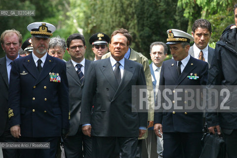VENEZIA 14/05/03 - CERIMONIA DI INIZIO LAVORI SISTEMA MOSE PER LA DIFESA DI VENEZIA DALLE ACQUE ALTE IL PRESIDENTE DEL CONSIGLIO ON. SILVIO BERLUSCONI  ©Graziano Arici/Rosebud2 / DIGA