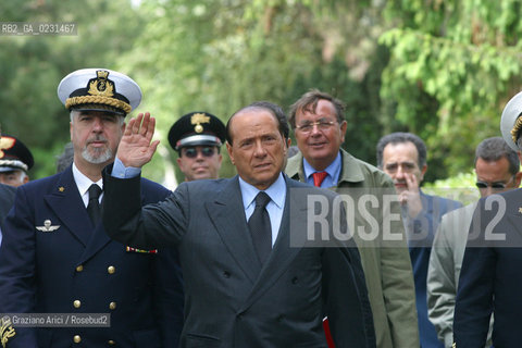 VENEZIA 14/05/03 - CERIMONIA DI INIZIO LAVORI SISTEMA MOSE PER LA DIFESA DI VENEZIA DALLE ACQUE ALTE IL PRESIDENTE DEL CONSIGLIO ON. SILVIO BERLUSCONI  ©Graziano Arici/Rosebud2 / DIGA