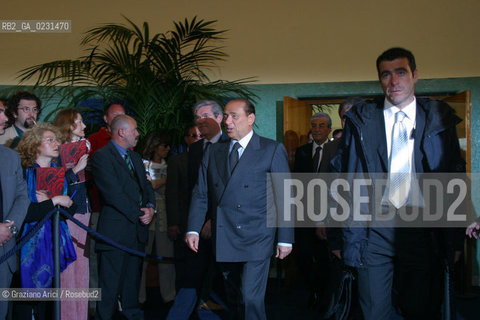 VENEZIA 14/05/03 - CERIMONIA DI INIZIO LAVORI SISTEMA MOSE PER LA DIFESA DI VENEZIA DALLE ACQUE ALTE IL PRESIDENTE DEL CONSIGLIO ON. SILVIO BERLUSCONI  ©Graziano Arici/Rosebud2 / DIGA