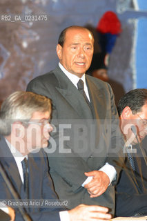 VENEZIA 14/05/03 - CERIMONIA DI INIZIO LAVORI SISTEMA MOSE PER LA DIFESA DI VENEZIA DALLE ACQUE ALTE IL PRESIDENTE DEL CONSIGLIO ON. SILVIO BERLUSCONI  ©Graziano Arici/Rosebud2 / DIGA