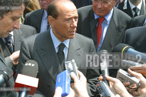 VENEZIA 14/05/03 - CERIMONIA DI INIZIO LAVORI SISTEMA MOSE PER LA DIFESA DI VENEZIA DALLE ACQUE ALTE IL PRESIDENTE DEL CONSIGLIO ON. SILVIO BERLUSCONI  ©Graziano Arici/Rosebud2 / DIGA