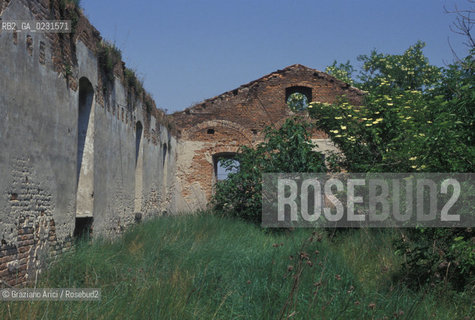 Caption: Nome:..ISOLA DI SANTANGELO DELLA POLVERE....Localizzazione:..VENEZIA / ISOLA DI SANTANGELO DELLA POLVERE / LAGUNA SUD..VENICE / THE ISLE OF SANTANGELO DELLA POLVERE  / THE SOUTH LAGOON..Soggetto:..ISOLA DI SANTANGELO DELLA POLVERE / RESTI DI UN EDIFICIO..THE ISLE OF SANTANGELO DELLA POLVERE / REMAINS OF A BUILDING ..Cronologia:......Autore:......Stile:......Editori Stampatori:.... ..Committenza:......Materia e Tecnica:......Collocazione:......Note:..DI ORIGINARIA DESTINAZIONE CONVENTUALE (1060) DALLA SECONDA METÀ DEL XVI SECOLO VENNE UTILIZZATA FINO AL 1946 PER IMPIANTI MILITARI ..ORIGINALLY ESTABLISHED  AS THE SITE OF A MONASTERY (1060) THE ISLAND WAS USED FOR MILITARY PURPOSES FROM THE MID-SIXTEENTH CENTURY UNTIL 1946..Riproduzione Fotografica:..Graziano Arici/Rosebud2 ...Copyright:..Graziano Arici / rosebud2/....Data:..1993....Costo:..A....Key:..ISOLE ABBANDONATE..UNINHABITED ISLANDS