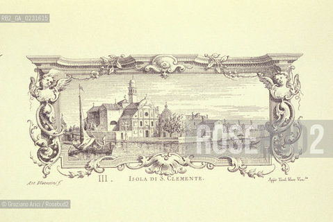 Caption: Nome:..VEDUTA PROSPETTICA DELLISOLA DI SAN CLEMENTE ....Localizzazione:..VENEZIA / ISOLA DI SAN CLEMENTE / LAGUNA SUD..VENICE / THE ISLE OF SAN CLEMENTE / THE SOUTH LAGOON..Soggetto:..ISOLA DI SAN CLEMENTE / VEDUTA PROSPETTICA / STAMPA..ISLE OF SAN CLEMENTE / PERSPECTIVE VIEW / PRINT ..Cronologia:..SEC. XVIII / 1738-1740..XVIIIth CENTURY / 1738-1740..Autore:......Stile:......Editori Stampatori:..Incisore ANTONIO VISENTINI / Stampatore TEODORO VIERO..Etcher ANTONIO VISENTINI / Printer TEODORO VIERO..Committenza:......Materia e Tecnica:..ACQUAFORTE..ETCHING..Collocazione:......Note:..TAVOLA NR. III INSERITA NEL VOLUMETTO ISOLARIO VENETO ovvero PROSPETTIVE DI XX ISOLE SITUATE INTORNO ALLA CITTÀ DI VENEZIA / STAMPA DEL 1777 / I PRIMI EDIFICI RISALGONO AL XII SECOLO / DAL 1834 LISOLA DIVENNE MANICOMIO PROVINCIALE FEMMINILE FINO AL1992 / SACCHEGGIATA NEL 1992, OGGI E DIVENTATA RIFUGIO PER GATTI RANDAGI, GRAZIE AI VOLONTARI DELLASSOCIAZIONE DINGO..PLATE NR. III OF THE VOLUME THE VENICE ISLANDS or PERSPECTIVE OF XX ISLANDS SITUATED ROUND THE CITY OF VENICE / PRINT OF 1777 / THE FIRST BUILDINGS  DATE BACK TO THE XII CENTURY / FROM 1834 TO 1992 IT WAS USED AS A GIRLS MENTAL HOSPITAL  / SACKED IN 1992, IT BECAME A REFUGE FOR STRAY CATS, THANKS TO  VOLUNTARY DINGO ASSOCIATION..Riproduzione Fotografica:..Graziano Arici/Rosebud2 ...Copyright:..Graziano Arici / rosebud2/....Data:..1993....Costo:..A....Key:..ISOLE ABBANDONATE / STAMPE..UNINHABITED ISLANDS / PRINTS
